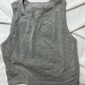 girlfriend collective Heather Gray Cropped Tank